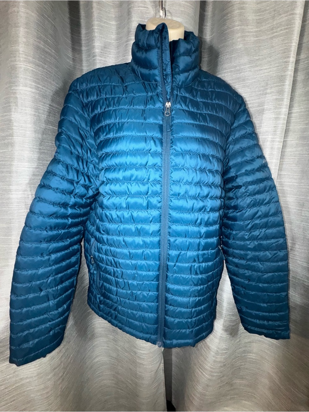Eddie Bauer Women’s or Men’s Packable Teal Quilted Puffer Jacket Sz L